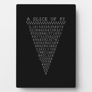 A Slice of Pi Typography Plaque