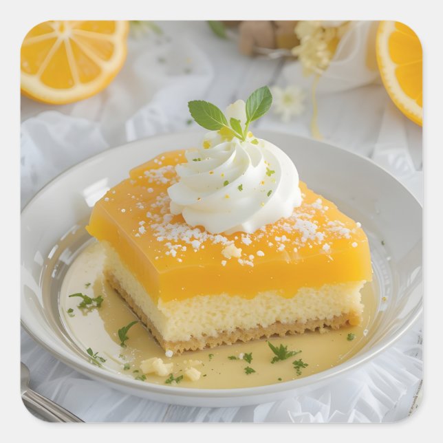 A Slice of Summer Sunshine Square Sticker (Front)