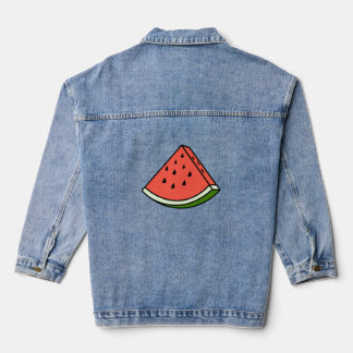 A Slice of Watermelon Denim Jacket