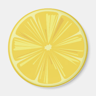 A Slice of Yellow Lemon Magnet