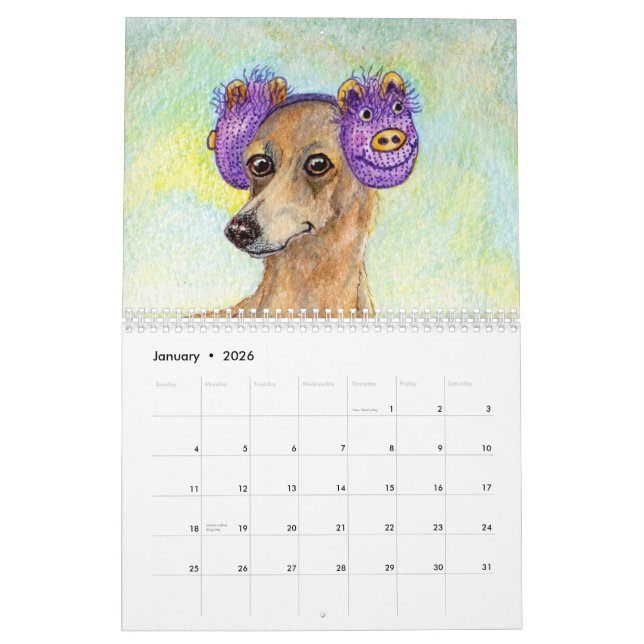 A Slim Dog Year Calendar (Jan 2026)
