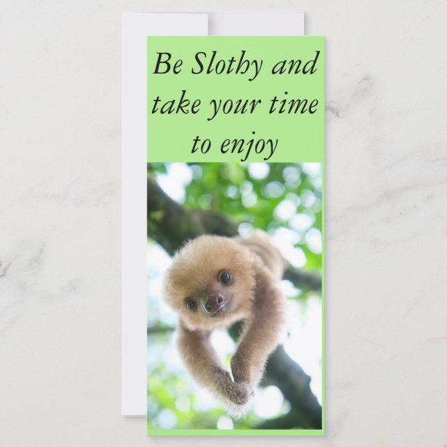 A sloth card (Front)
