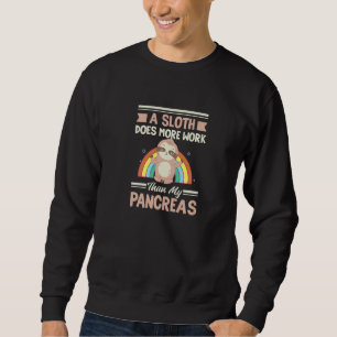 A Sloth Does More Work Than My Pancreas Chronic Il Sweatshirt
