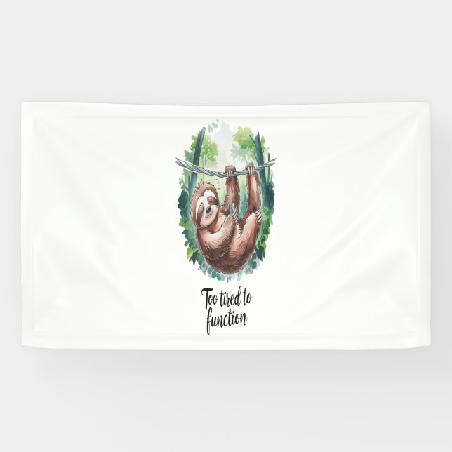 A Sloth Wild Animal Tired Banner (Horizontal)