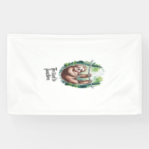 A Sloth Wild Animal Tired Banner