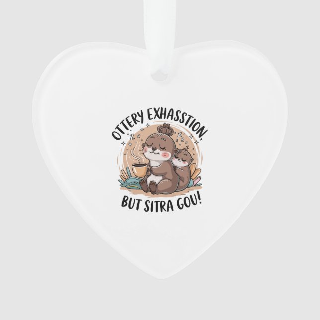 A Sloth Wild Animal Tired Ornament (Front)