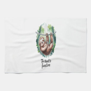 A Sloth Wild Animal Tired Tea Towel
