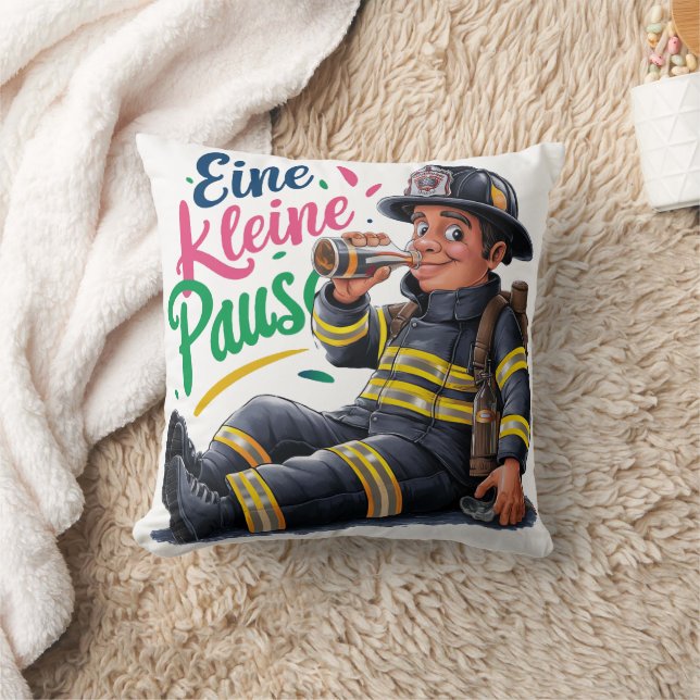 "A small break" fireman Cushion (Blanket)