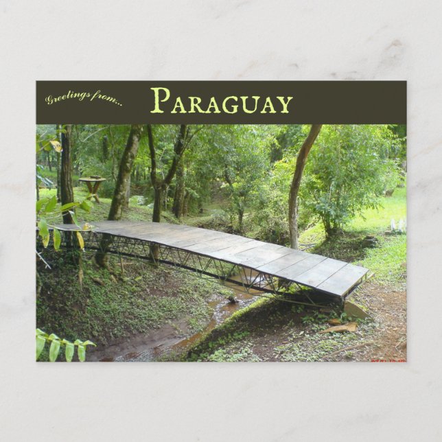 A Small Bridge in Hohenau Paraguay Postcard (Front)