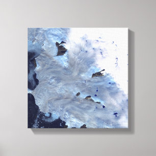 A small field of glaciers surrounds Baffin Bay Canvas Print