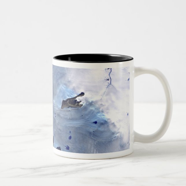 A small field of glaciers surrounds Baffin Bay Two-Tone Coffee Mug (Right)