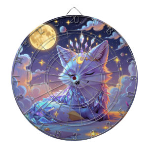 A small Star Whisper Moonlit Fox sleeping peaceful Dartboard