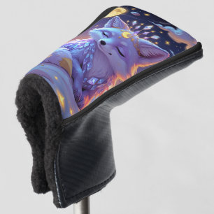 A small Star Whisper Moonlit Fox sleeping peaceful Golf Head Cover