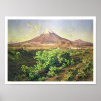 A Small Volcano in Mexican Countryside, 1887 (oil