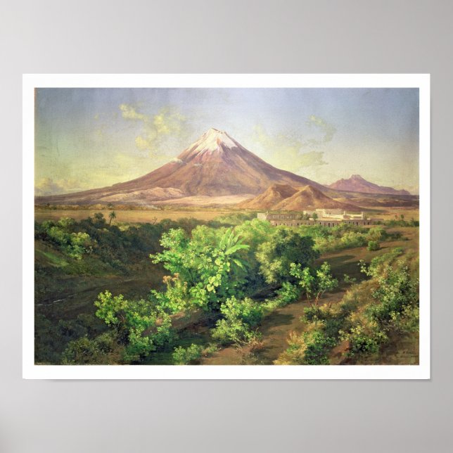 A Small Volcano in Mexican Countryside, 1887 (oil Poster (Front)
