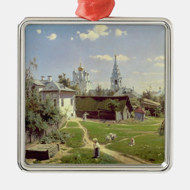A Small Yard in Moscow, 1878 Metal Tree Decoration (Front)