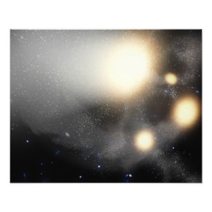 A smash-up of galaxies photo print