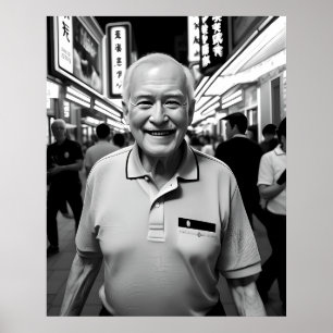 A Smile in the Neon Night Poster