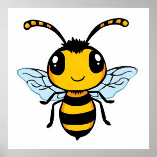 A smiling bee poster