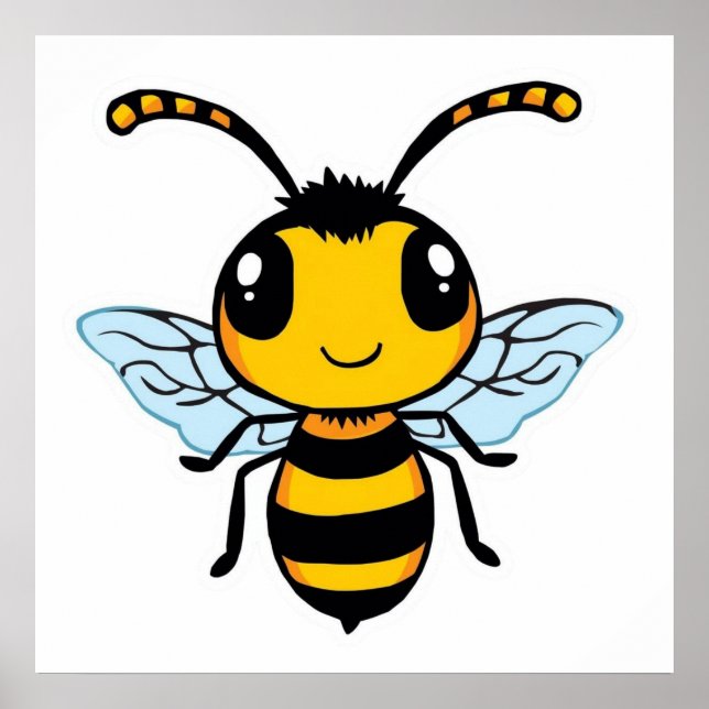A smiling bee poster (Front)