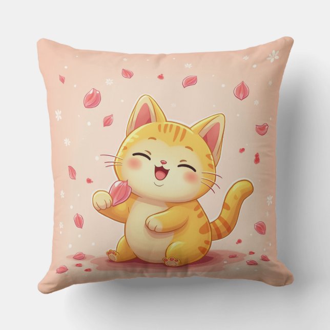 a smiling cat cushion (Back)