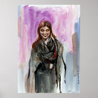 A Smiling Girl in Black Poster