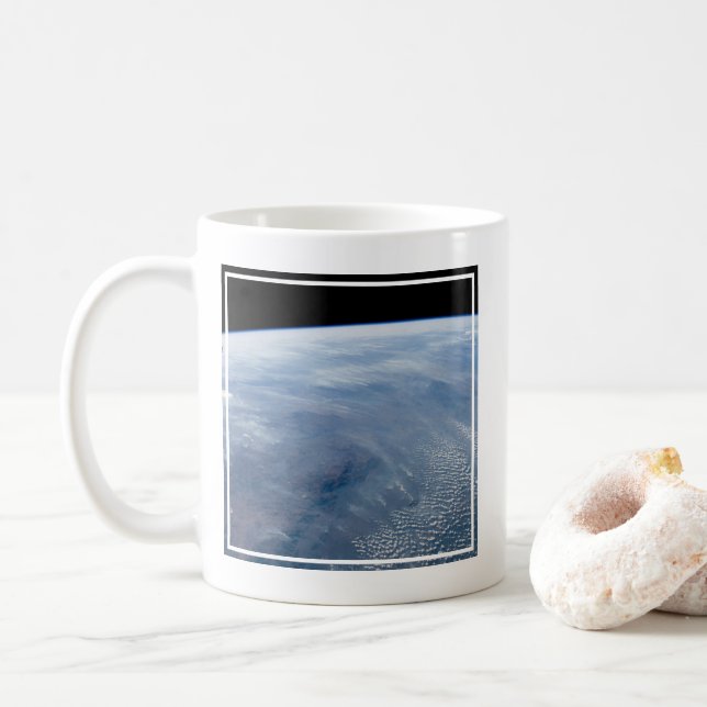 A Smoke Pall Over Tropical Southern Africa. Coffee Mug (With Donut)
