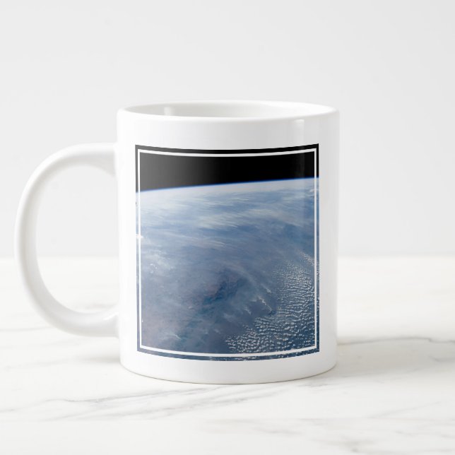 A Smoke Pall Over Tropical Southern Africa. Large Coffee Mug (Left)
