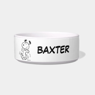 A Snoopy Happy Dance   Add Pet Name Bowl