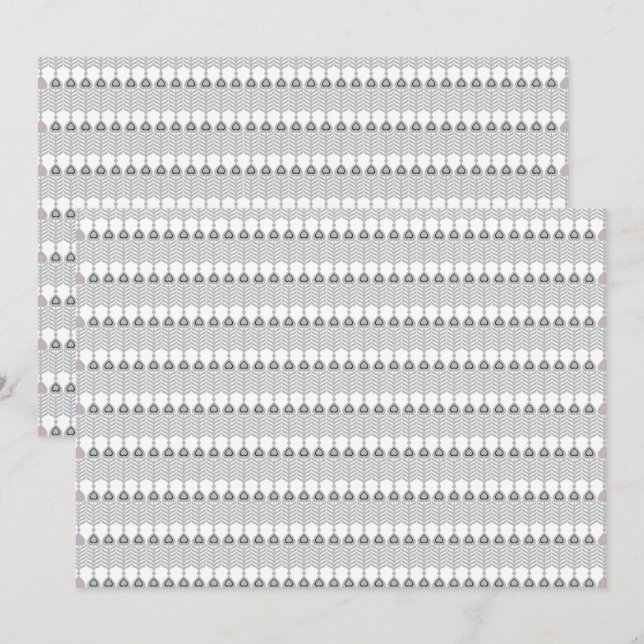 A snow-covered mountain range under a clear blue s invitation (Front/Back)