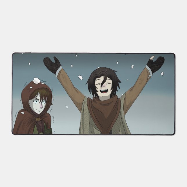 A Snow Day Desk Mat (Front)
