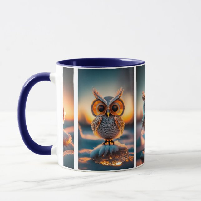 A Snow-Kissed Christmas with Owls Mug (Left)