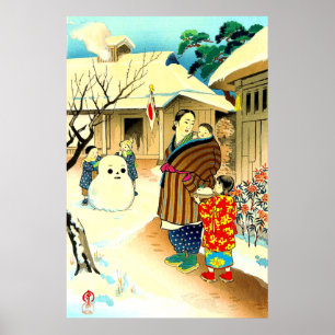 A Snow Man Hiyoshi Mamoru 1950 Poster