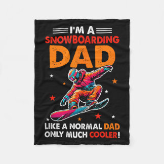 A Snowboarding Dad Definition Much Cooler Funny Fa Fleece Blanket