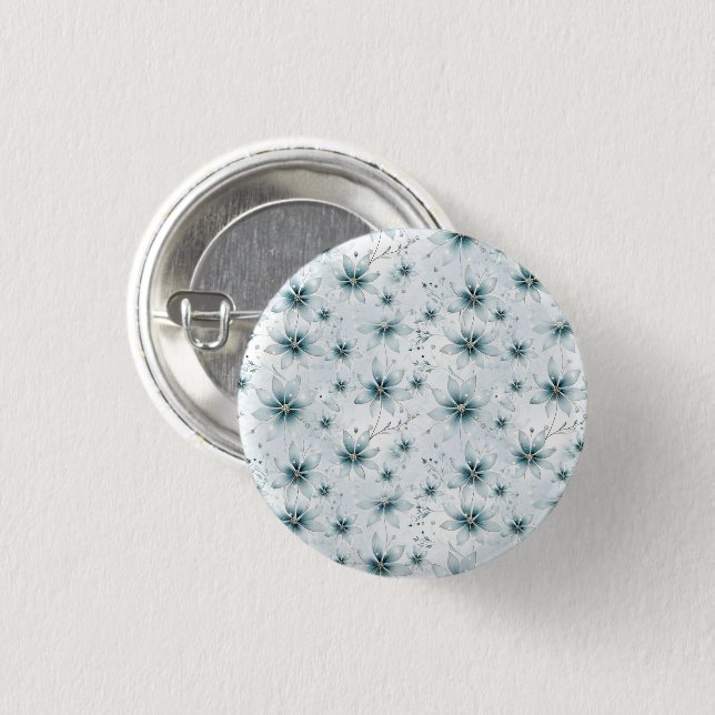 A snowflake winter event decor 3 cm round badge (Front & Back)