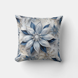 A snowflake winter event decor cushion
