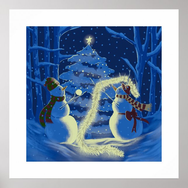 A Snowman Christmas Poster (Front)