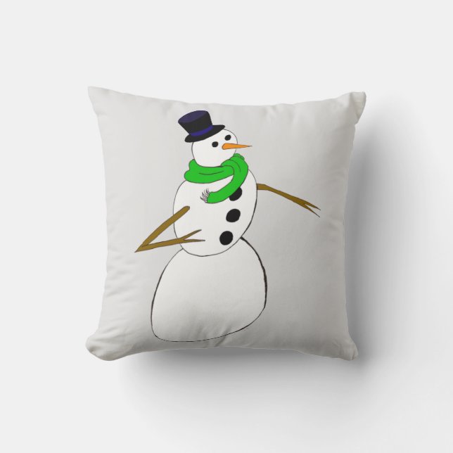 a snowman cushion (Front)
