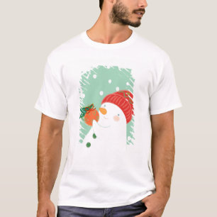 A snowman hanging an ornament on a tree T-Shirt