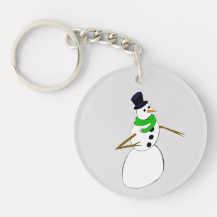 a snowman  key ring