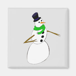 a snowman magnet