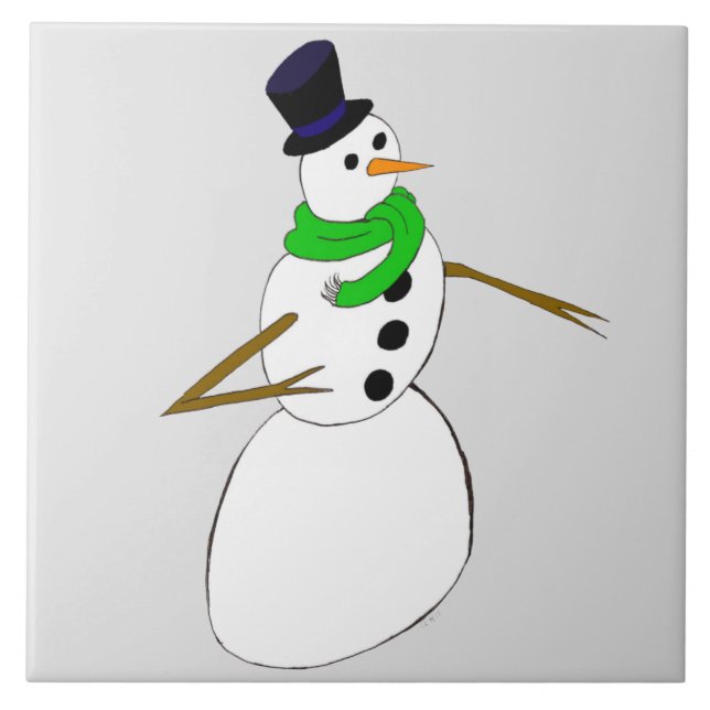 a snowman   tile (Front)