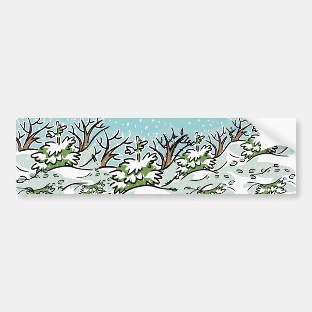 A Snowy Forest - Bumper Sticker (Front)