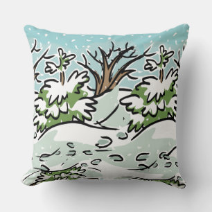 A Snowy Forest - Cushion