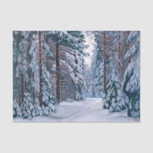 A Snowy Path in the Forest, Decoupage Tissue Paper