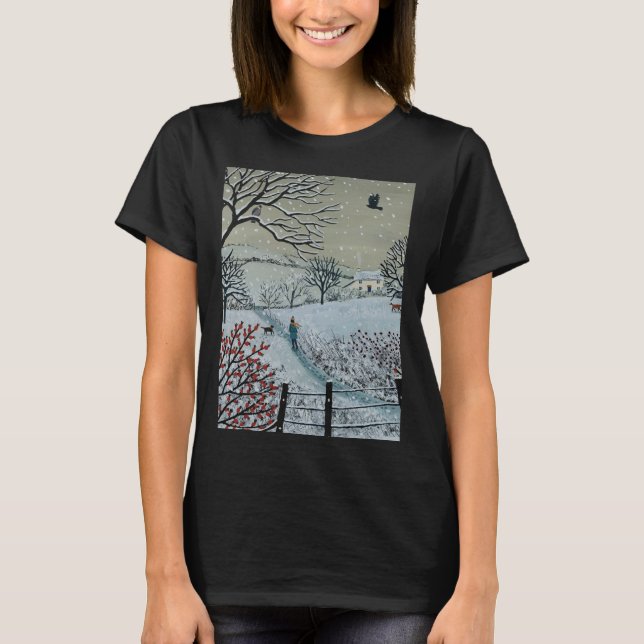 A Snowy Walk Graphic T-Shirt (Front)