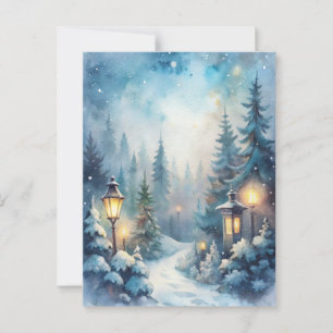 A Snowy Winter Scene Postcard