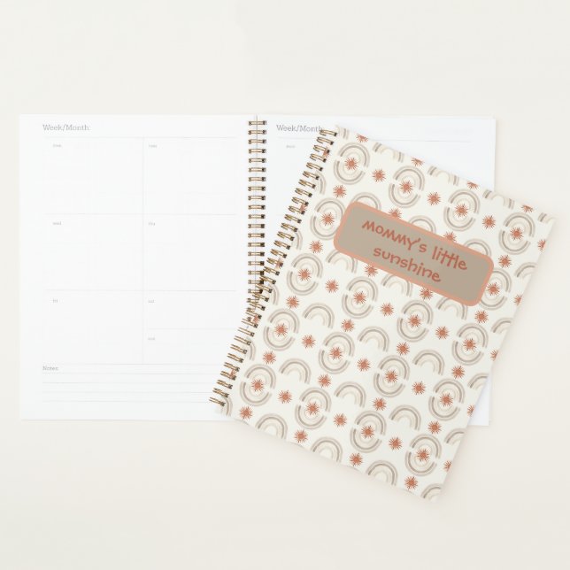 A soft, boho-inspired baby design planner (Display)