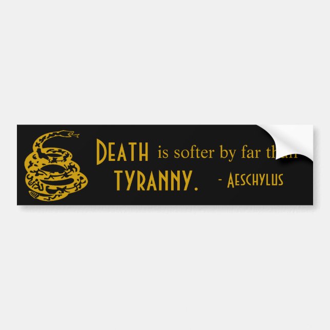 A Soft Death Bumper Sticker (Front)