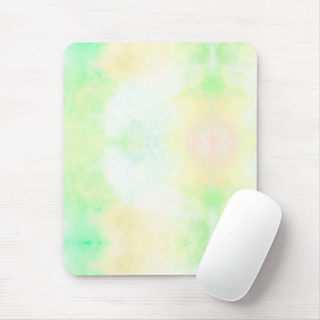A soft, pastel tie-dye pattern features shades  mouse mat (With Mouse)